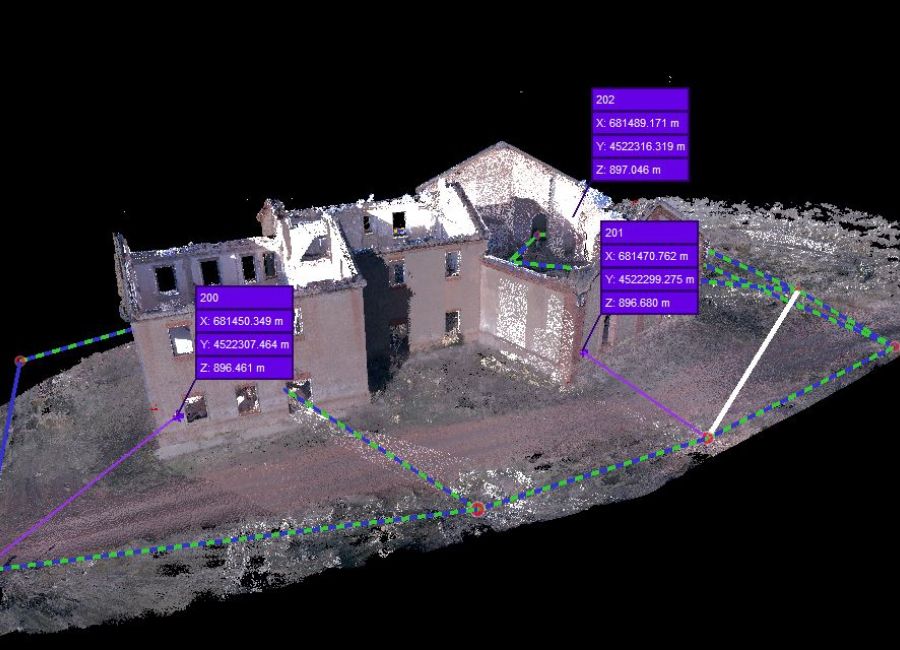 foto aérea de topografía en Teruel